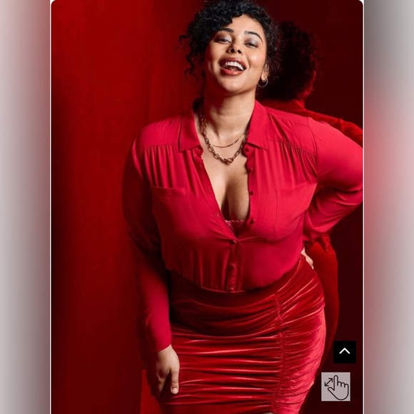 Torrid sz 5 red blouse NWT - Picture 1 of 9